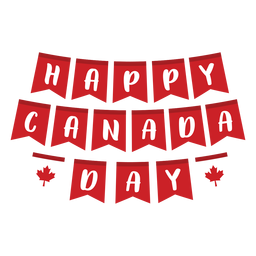 Happy Canada Day Ahornblatt Abzeichen Aufkleber PNG-Design