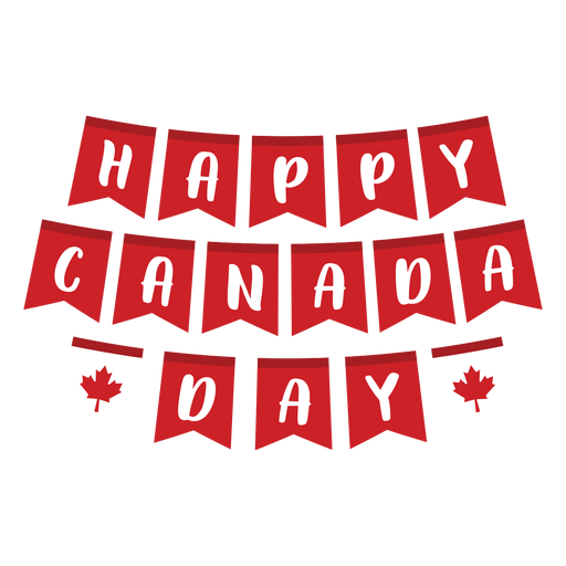 Happy Canada Day Ahornblatt Abzeichen Aufkleber PNG-Design