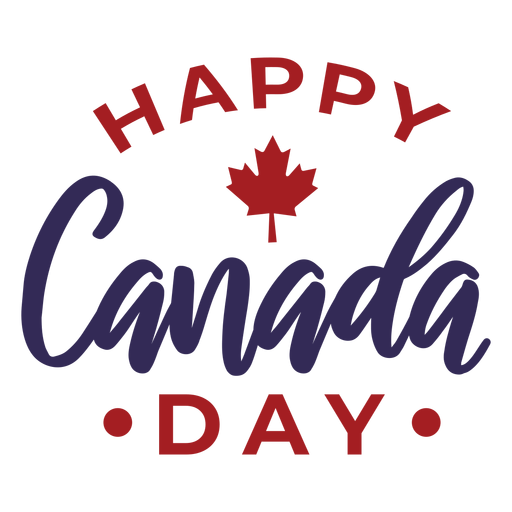 Happy Canada Day Ahornblatt Aufkleber Abzeichen PNG-Design