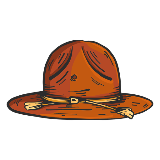 Dibujo coloreado de ala de sombrero Diseño PNG