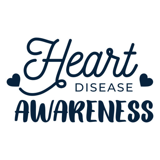 Heart disease awareness heart badge sticker health PNG Design