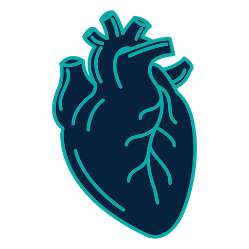 Heart badge sticker stroke PNG Design