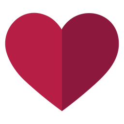 Corazón plano Diseño PNG