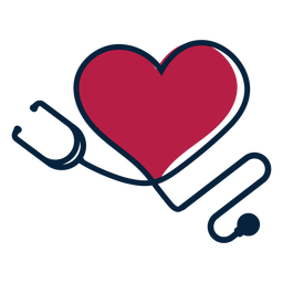 Herz Phonendoskop Abzeichen Aufkleber PNG-Design