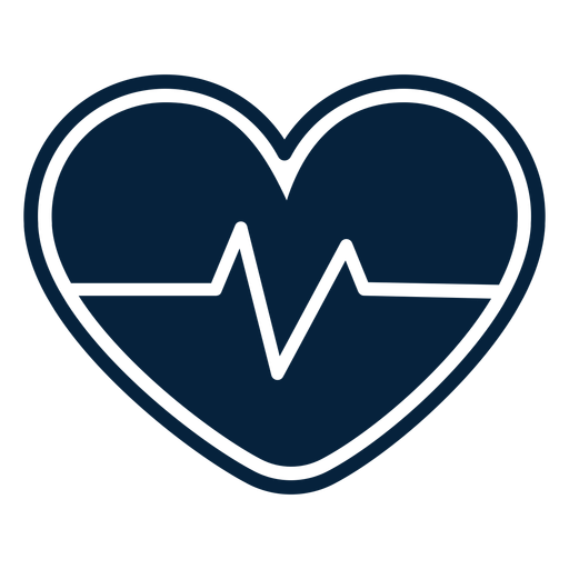 Heart pulse badge sticker PNG Design