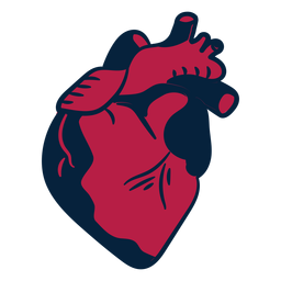 Heart sticker badge stroke PNG Design