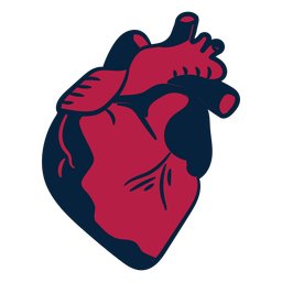 Traço de distintivo em adesivo de coração Desenho PNG