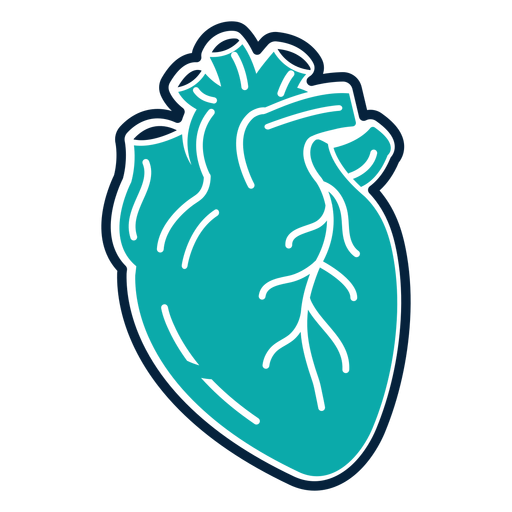 Heart stroke badge sticker PNG Design