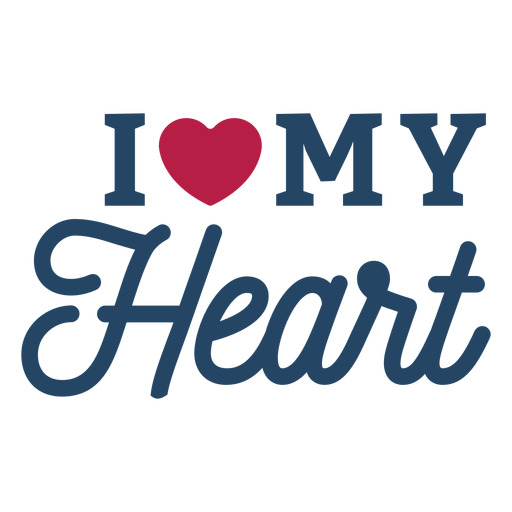 I my heart heart badge sticker PNG Design