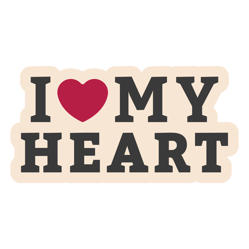 I my heart heart sticker badge PNG Design