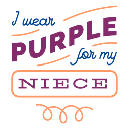 Eu uso roxo para o distintivo de adesivo da minha sobrinha Desenho PNG