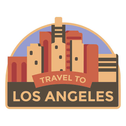Los angeles travel to los angeles sticker PNG Design