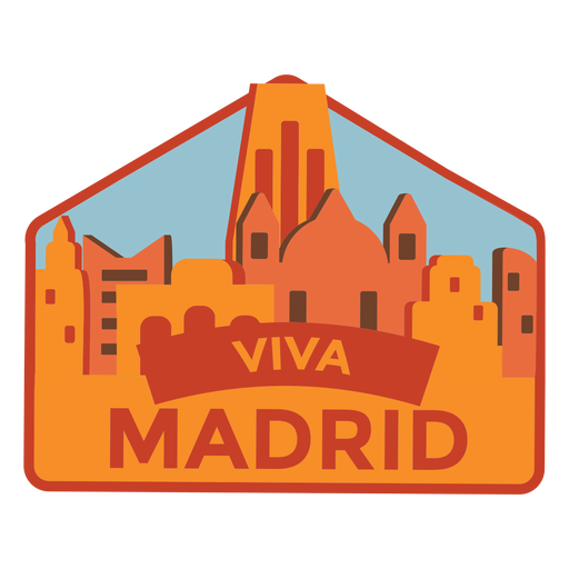 Madrid viva madrid sticker PNG Design
