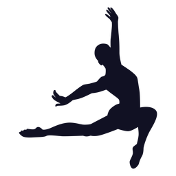 Silueta de gimnasta de ejercicio de hombre Diseño PNG