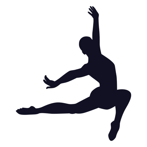Man exercise gymnast silhouette