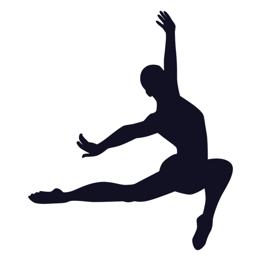 Silueta de gimnasta de ejercicio de hombre Diseño PNG