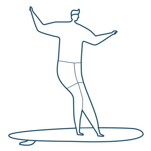 Man surfboard stroke
