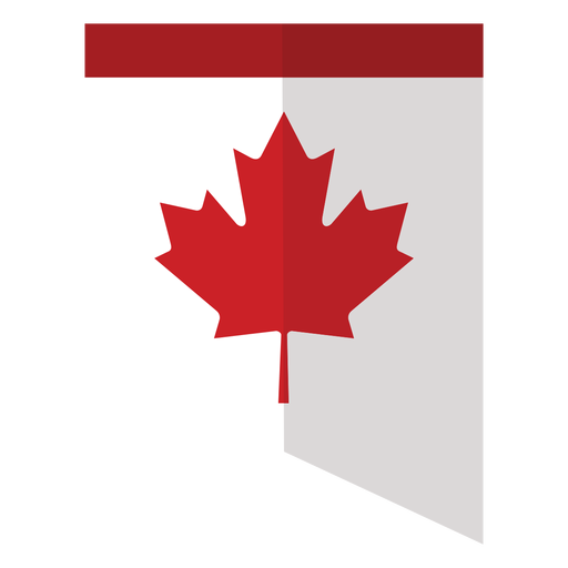 Maple leaf flag badge sticker PNG Design