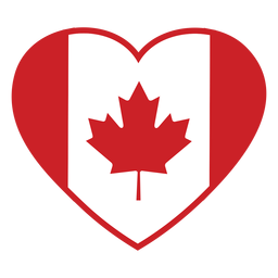 Maple leaf heart stroke PNG Design