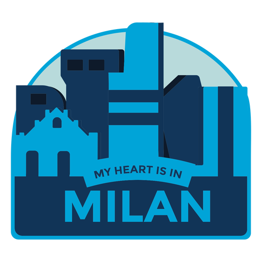 Mailand mein Herz ist in Mailand Aufkleber PNG-Design