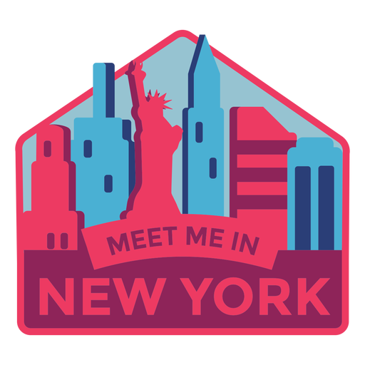 New York treffen mich in New York Freiheitsstatue Aufkleber PNG-Design