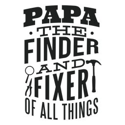 Adesivo de papai o localizador e fixador de todas as coisas Desenho PNG