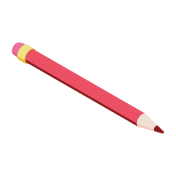 Lápis borracha vermelha ardósia plano Desenho PNG