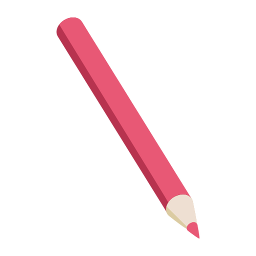 Bleistift roter Schiefer Bleistift flach PNG-Design