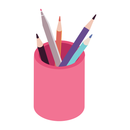 Download Pencil soft tip pen pot flat - Transparent PNG & SVG ...