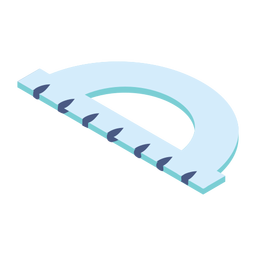 Protractor ruler centimeter flat PNG Design