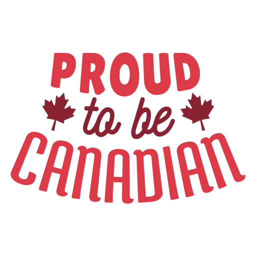 Orgulhoso ser emblema canadense do bordo da folha adesivo Desenho PNG
