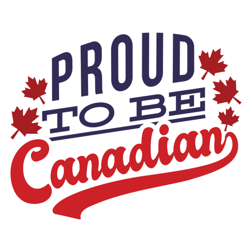 Orgulloso de ser la insignia de la hoja de arce canadiense Diseño PNG