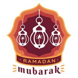 Ramadan Mubarak Kerze Lampe Licht Abzeichen Aufkleber PNG-Design