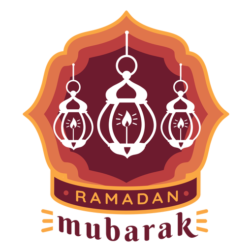 Ramadan Mubarak Candle Lamp Light Badge Sticker Transparent Png Svg Vector File