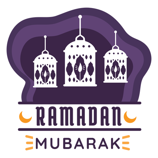 Adesivo de distintivo de l?mpada de vela de Ramadan mubarak Desenho PNG