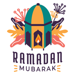 Ramadán mubarak vela linterna lámpara luz insignia pegatina Diseño PNG