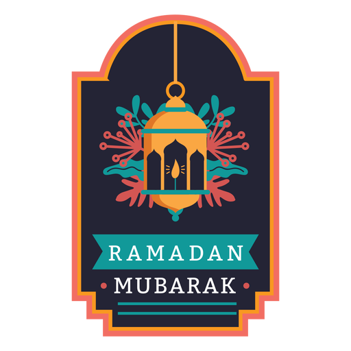 Adesivo de distintivo de l?mpada de luz de vela de Ramadan mubarak Desenho PNG