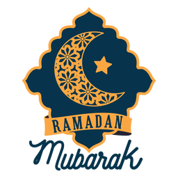 Halbmondaufkleber Ramadan Mubarak Halbmond PNG-Design