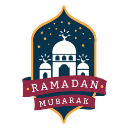 Ramadan Mubarak Crescent Half Moon Star Sticker Badge Transparent Png Svg Vector File