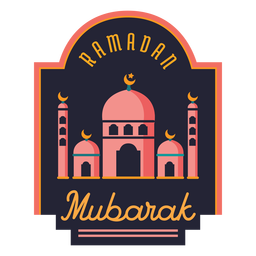 Ramadan Mubarak Crescent Mosque Half Moon Sticker Badge Transparent Png Svg Vector File