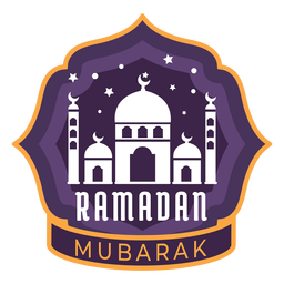 Emblema adesivo em forma de meia lua em forma de lua crescente do Ramadã Mubarak Desenho PNG Transparent PNG