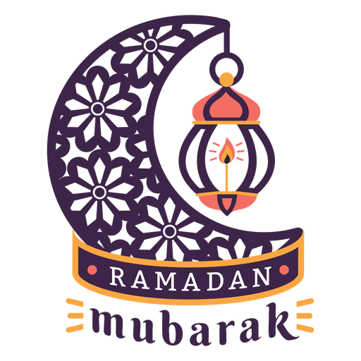 Adesivo de emblema do Ramad? Mubarak L?mpada Luz Vela Desenho PNG