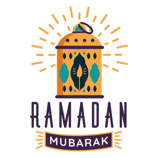 Adesivo de distintivo de luz de l?mpada de lanterna de Ramadan mubarak Desenho PNG