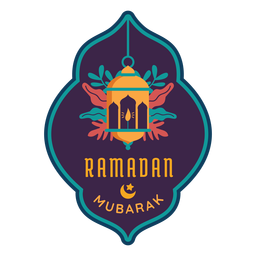 Ramadan Mubarak Lamp Light Candle Badge Sticker Transparent Png Svg Vector File