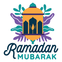 Emblema adesivo Ramadan mubarak lanterna luz luz vela Desenho PNG
