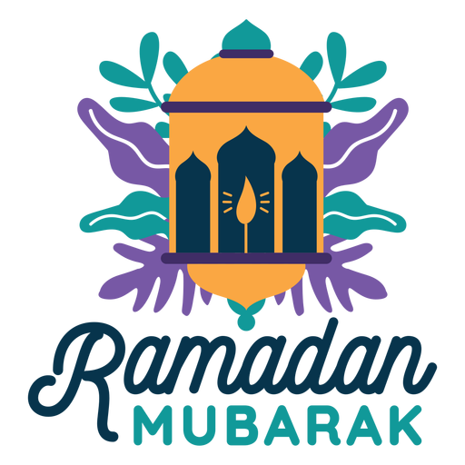 Ramadan mubarak lantern lamp light candle sticker badge