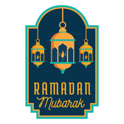 Ramadán mubarak linterna luz lámpara vela pegatina insignia Diseño PNG