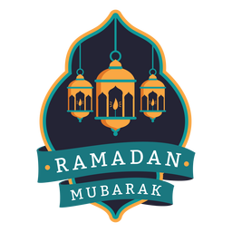 Adesivo de emblema de lâmpada de luz de Ramadan Mubarak Desenho PNG