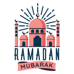 Adesivo de emblema de meia lua em estrela crescente na mesquita do Ramadã Mubarak Desenho PNG