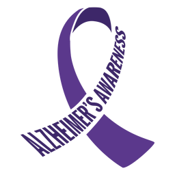 Aufkleber des Bewusstseinsabzeichens des Bandes Alzheimer PNG-Design